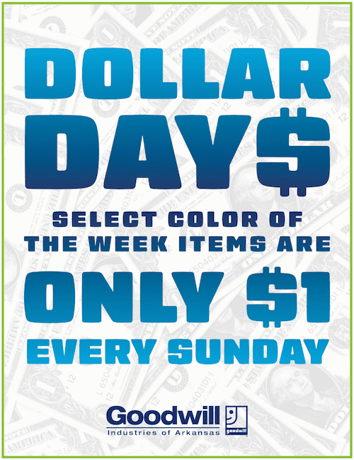 Discount schedule 4 Dollar days poster