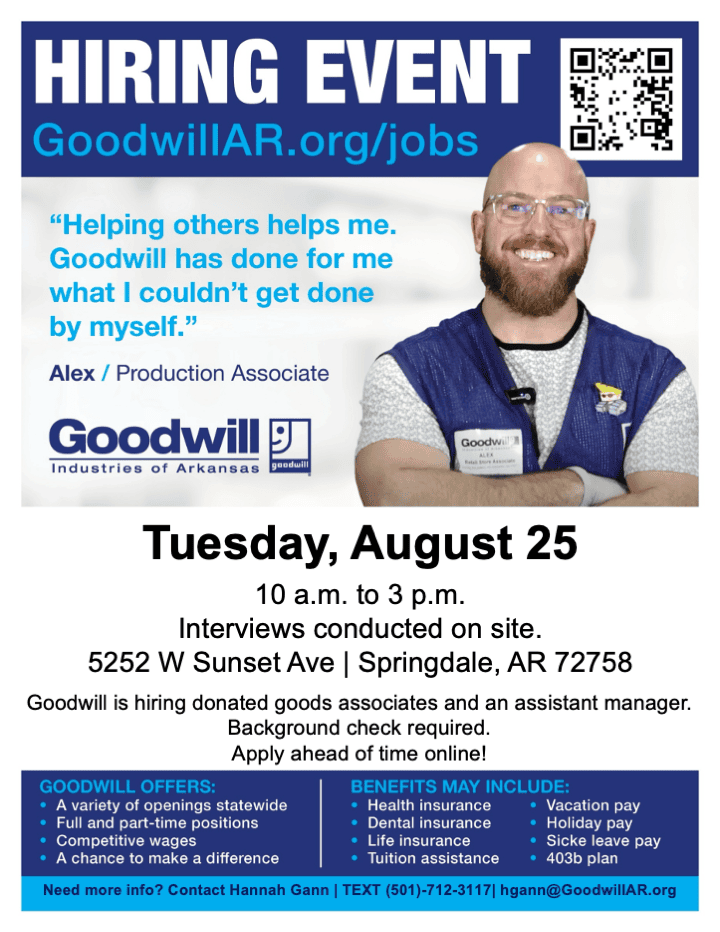 5234 springdale hiring event august 25